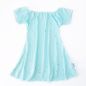 Preview: Carmen Sommerkleid Mintblau Silber Sterne