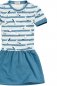 Preview: %Sale% Jersey Kleid Longshirt Langarm Kurzarm mit Rundausschnitt Maritim Möwen Blau Gr. 104/110