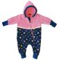 Preview: Gr. 56/62 Overall Softshell Rosa Blau Sterne Reflektorband