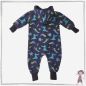 Preview: Overall Softshell Krokodile Blau-Schwarz