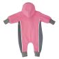 Preview: Gr. 56/62 Overall Softshell Rosa Grau mit Reflektorband