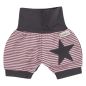 Preview: Kurze Pumphose Shorts Buxe Sommerhose Gestreift mit Stern Applikation