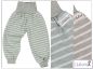 Preview: Kinder Pumphose Hose Baby-Hose Jersey Baumwolle Streifen Grau-Rosa Grau-Blau Grau-Mint