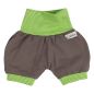 Preview: Shorts Uni Taupe Grün Gestreift