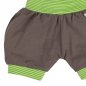 Preview: Shorts Uni Taupe Grün Gestreift