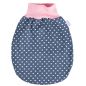Preview: Strampelsack Punkte Grau Rosa