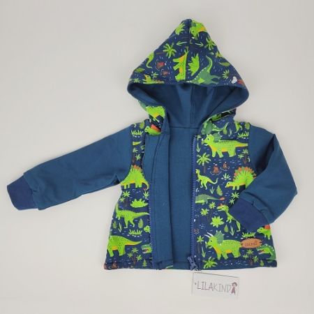 Sweatjacke Dinos Blau Gr. 68/74