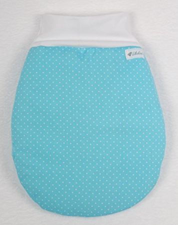 %Sale% Strampelsack wattiert Punkte Türkis Gr. 0-6 Monate