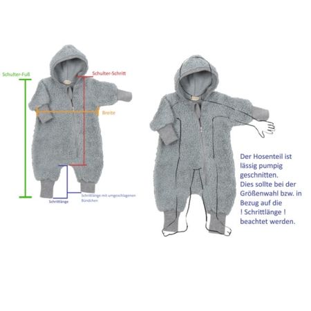 Walkloden Kapuzen Overall Mint Grün