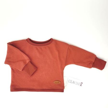Stricksweater Langarm Rostrot Gr.62/68