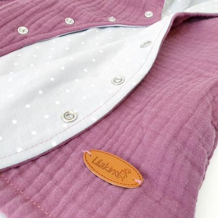 Musselin Jersey Übergangs-Jacke Punkte Grau