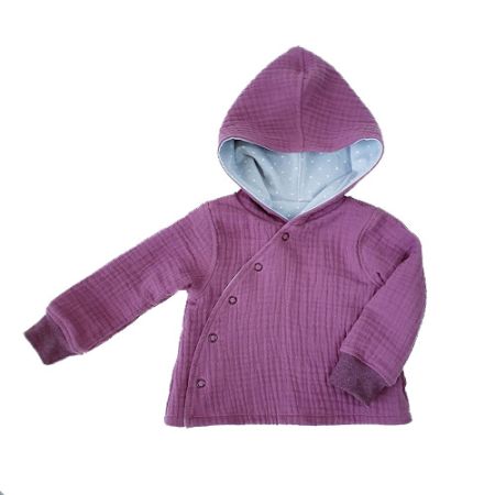 Musselin Jersey Übergangs-Jacke Punkte Grau