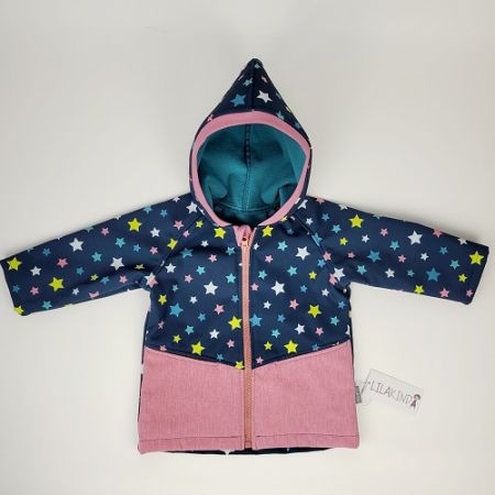 Jacke Softshell Sterne Rosa  Gr. 74/80