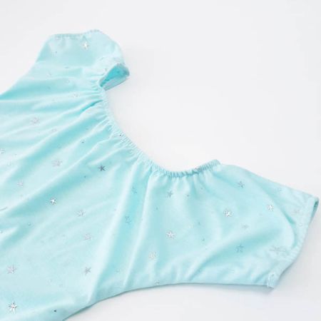 Carmen Sommerkleid Mintblau Silber Sterne