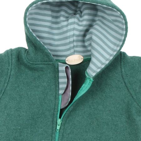 Walkloden Kapuzen Overall Grün