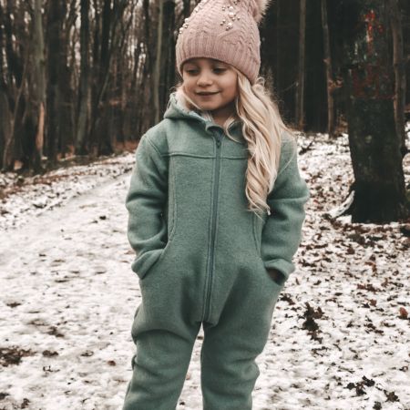 Walkloden Kapuzen Overall mit Taschen