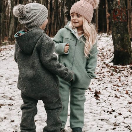 Walkloden Kapuzen Overall mit Taschen