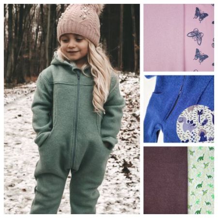 Walkloden Kapuzen Overall mit Taschen