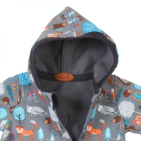 Overall Softshell Waldtiere Grau