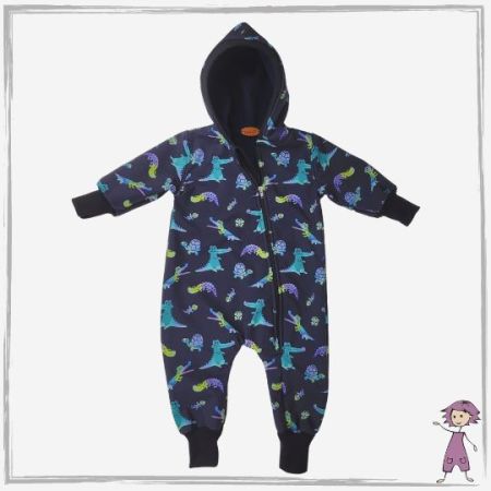 Overall Softshell Krokodile Blau-Schwarz