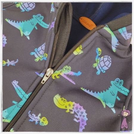 Overall Softshell Krokodile Blau-Schwarz