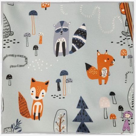 Overall Softshell Waldtiere Hellblau