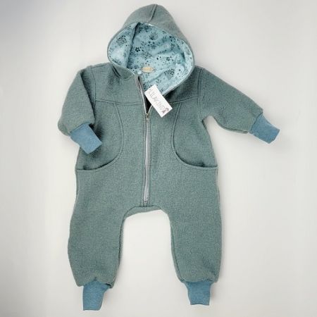 Walkoverall Mint Taschen Blumen Gr.74/80