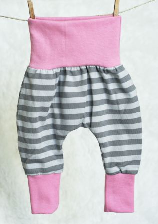 Pumphose Jersey Grau Streifen 50/56