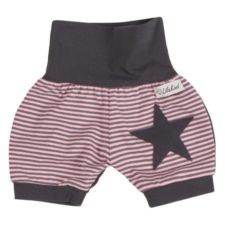 Kurze Pumphose Shorts Buxe Sommerhose Gestreift mit Stern Applikation