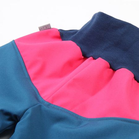 2 tlg. Softshell Set Jacke & Hose Fuchsia Blau