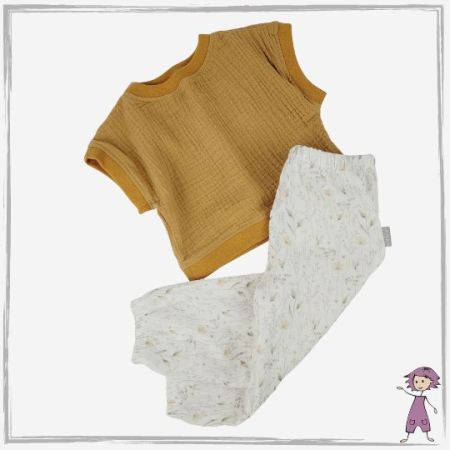 Musselin Hose Gräser Zart