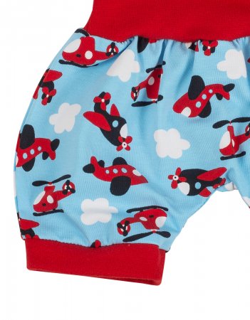 Shorts Flugzeuge Hubschrauber Blau Rot