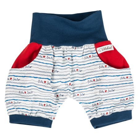 Shorts mit Taschen Rot Blau
