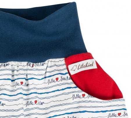 Shorts mit Taschen Rot Blau