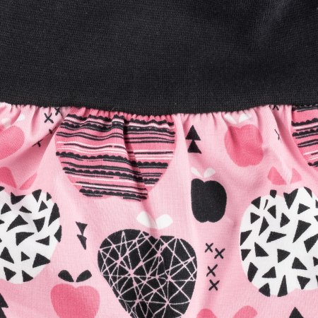 Shorts Äpfel Rosa Schwarz