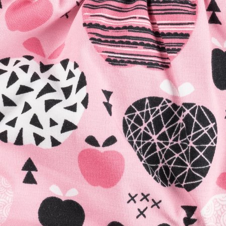 Shorts Äpfel Rosa Schwarz