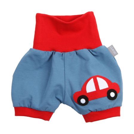 %SALE% Pumphose Kurz Auto Applikation Blau/Rot 62/68