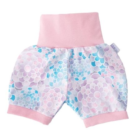 Kurze Pumphose Rosa Blau Blumen