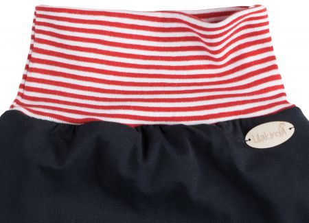 Strampelsack Jersey Marine Rot Weiss Streifen