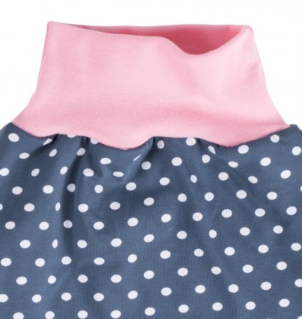 Strampelsack Punkte Grau Rosa