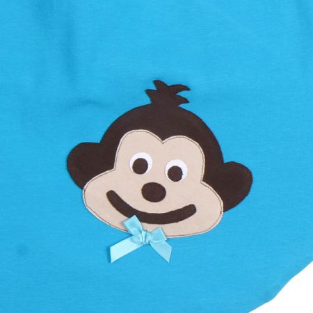 Strampelsack Affen Türkis Gefüttert