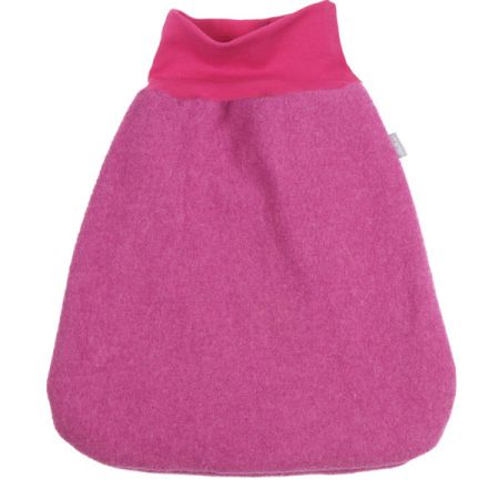 Warmer Öko Walkloden Strampelsack Fuchsia Uni