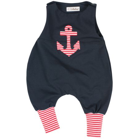 Baby Strampler Einteiler Strampelanzug Maritim Anker Unisex