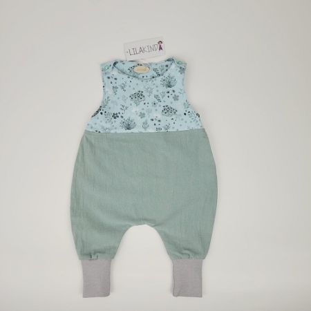 Strampler Mint Blumen Gr.62/68