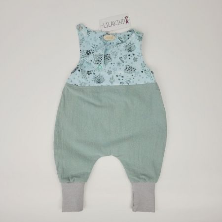 Strampler Mint Blumen Gr.62/68