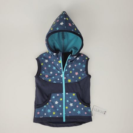 Softshell-Weste Dunkelblau Sterne Gr.86/92