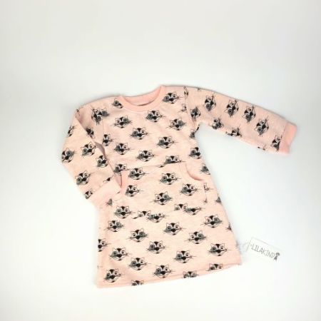Sweatkleid Rosa Glitzerkatze Gr.92/98