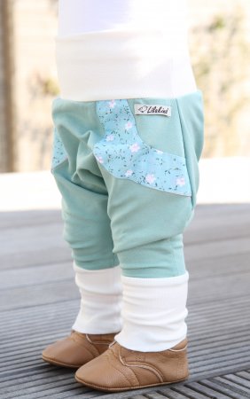 %Sale% Pumphose Jersey Sweat Mint Blumen 62/68
