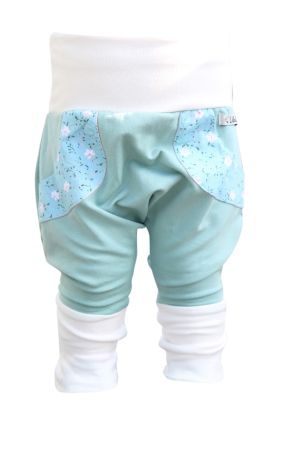 %Sale% Pumphose Jersey Sweat Mint Blumen 62/68