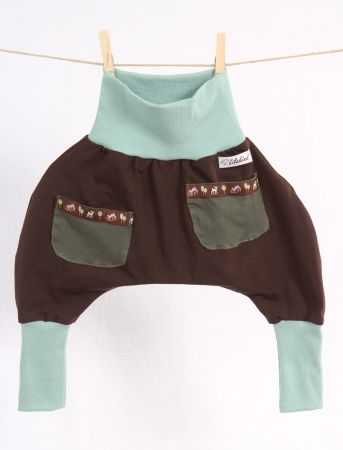 Breite Pumphose mit Taschen